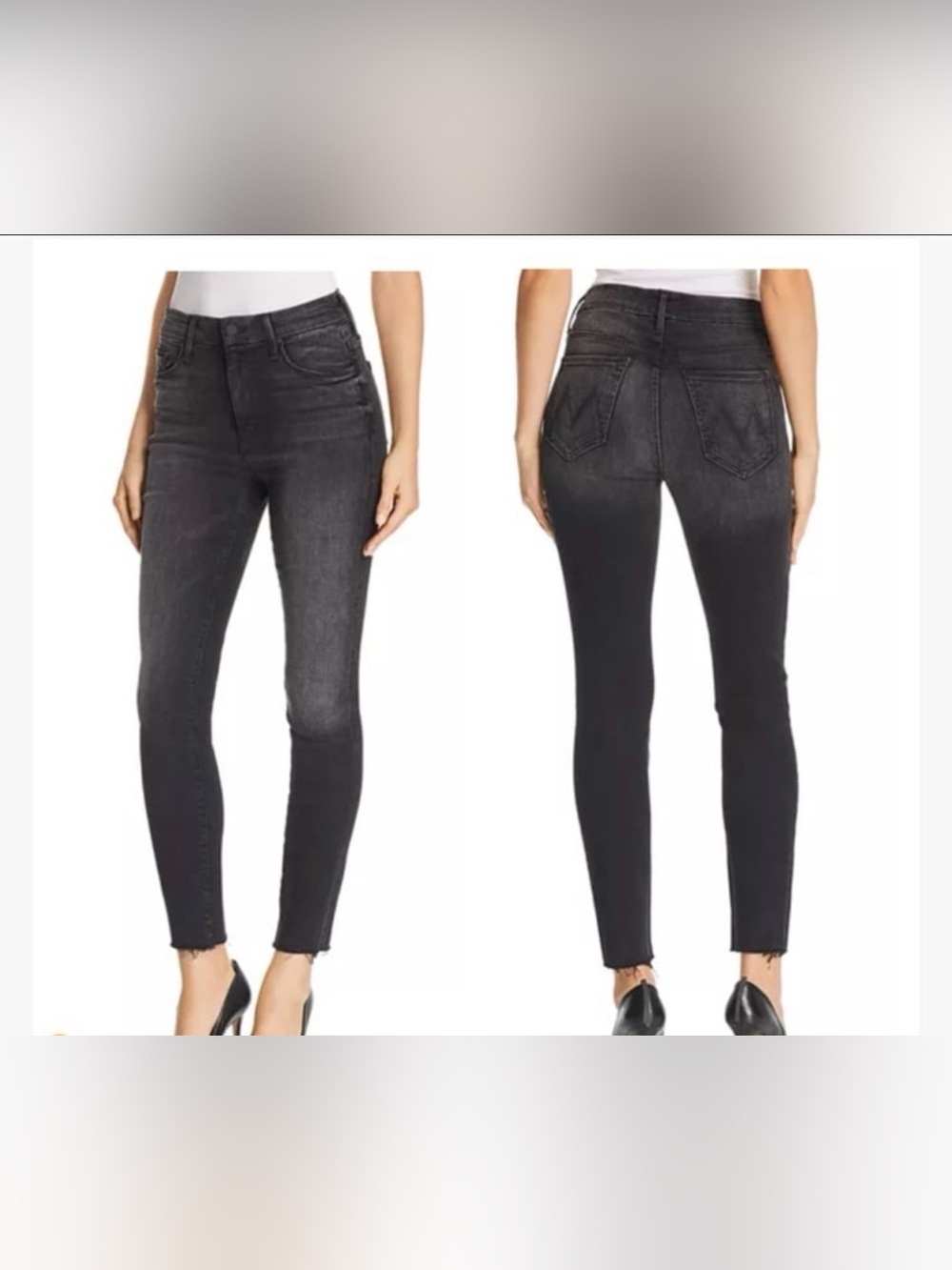 High Waisted Looker Ankle Fray in Night Hawk Size 29